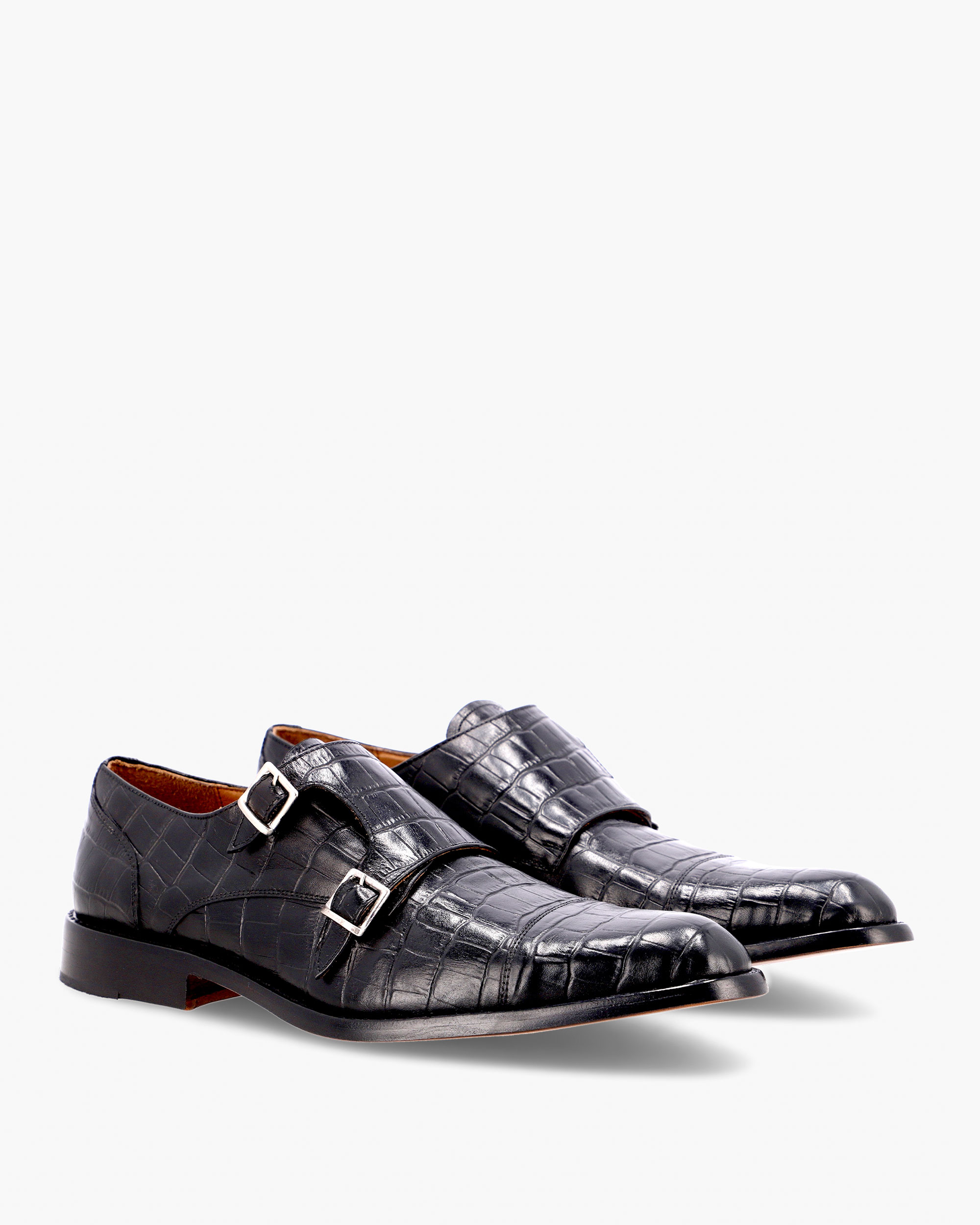 Berlin Double Buckle Croco Shoes