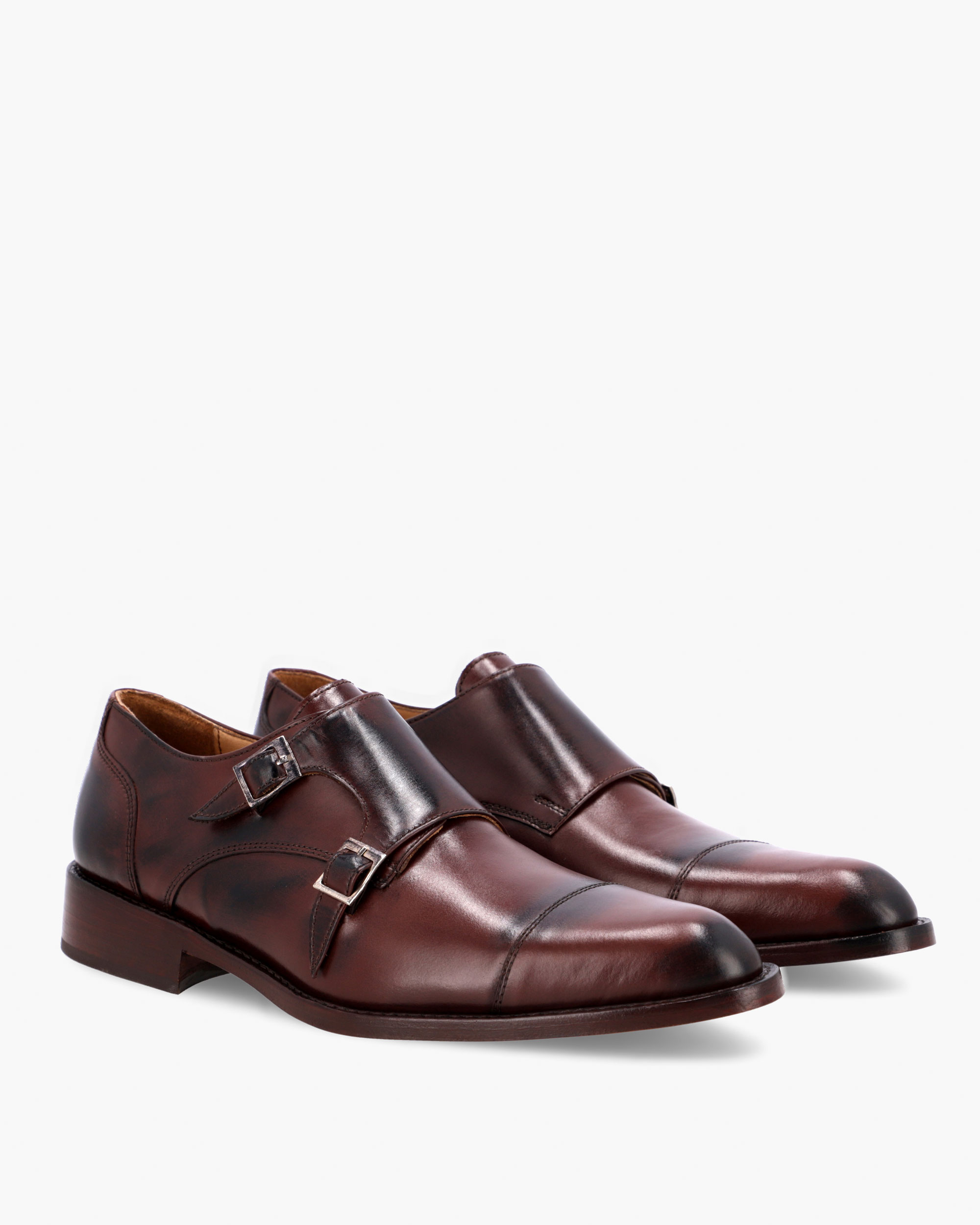 Berlin Double Buckle Shoes Burgundy