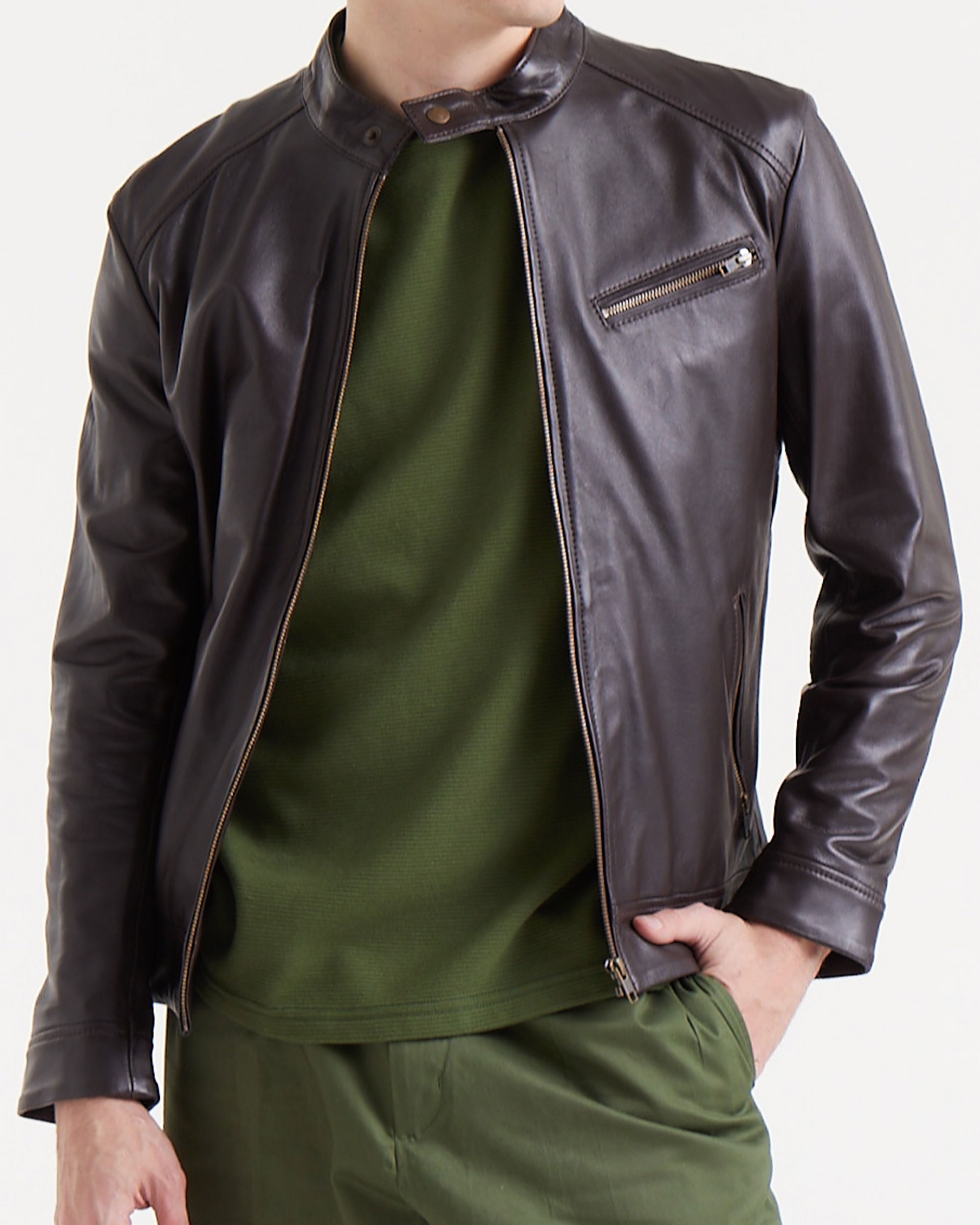 Toronto Chocolate Sheepskin Leather Jacket