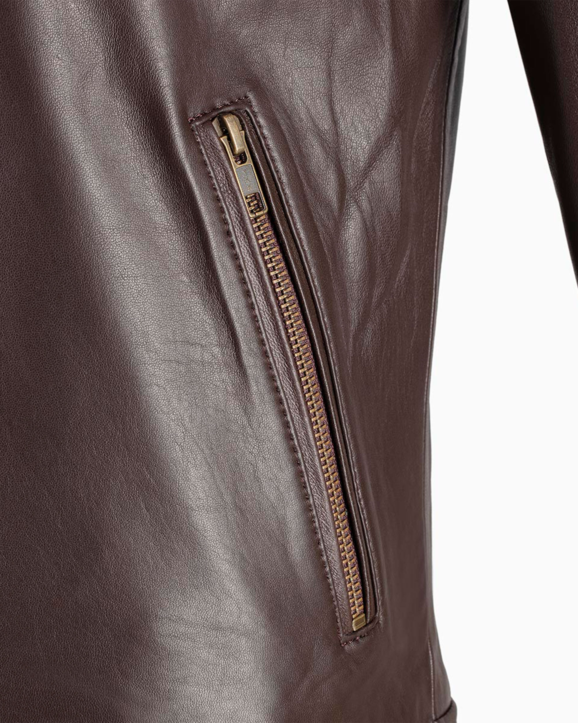 DORIAN | zapatos camperas equipaje Toronto Chocolate Sheepskin Leather Jacket - Image 5