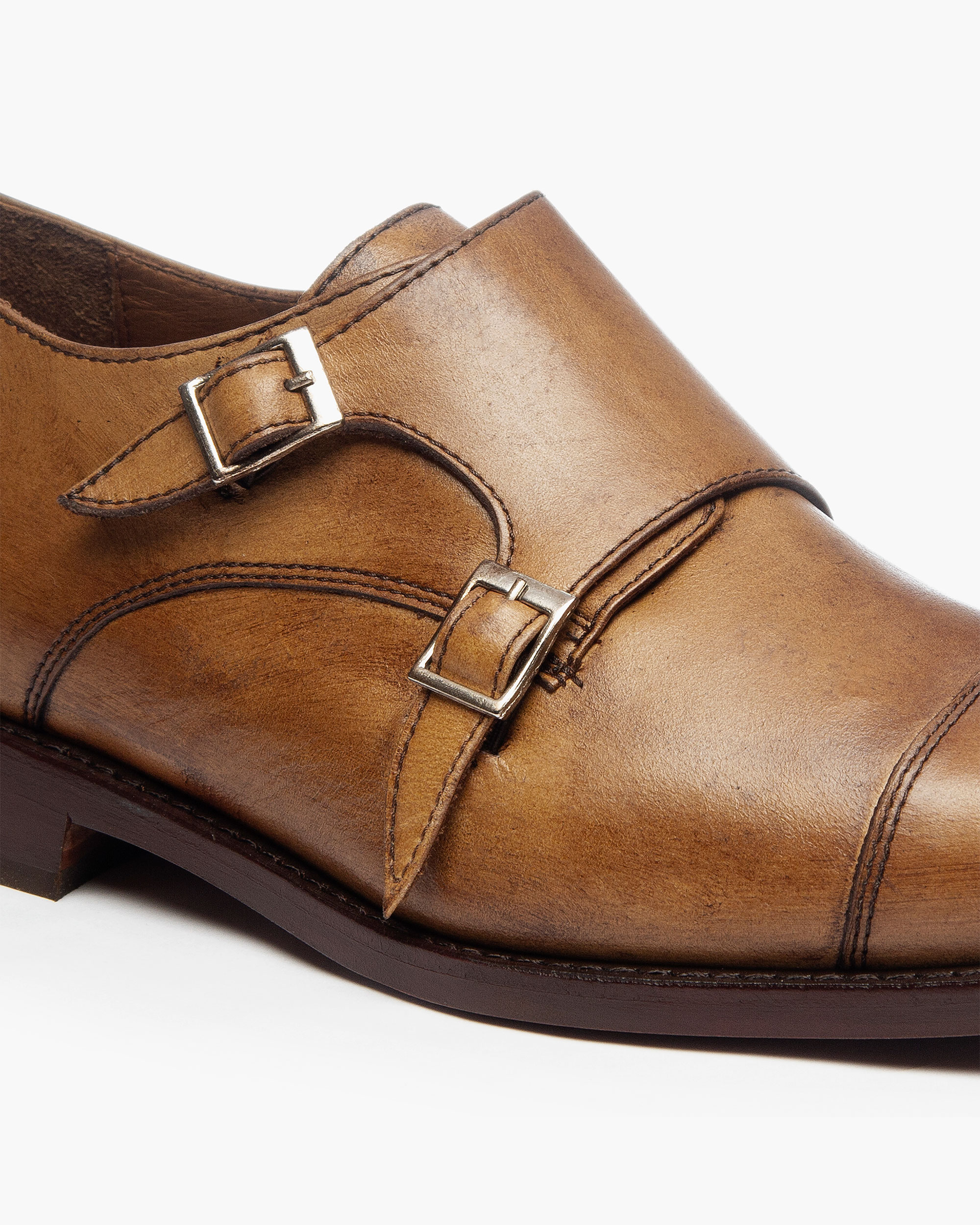 DORIAN | zapatos camperas equipaje Berlin Double Buckle Camel Shoes - Image 6