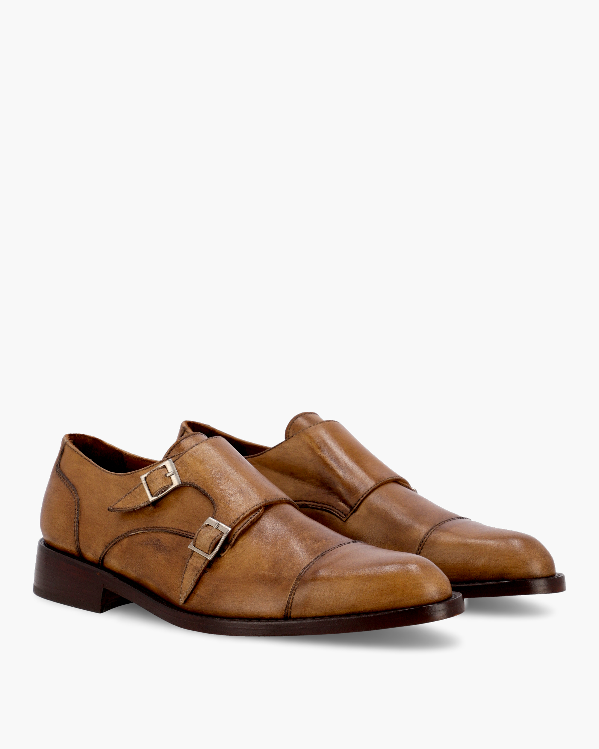 Berlin Double Buckle Camel Shoes