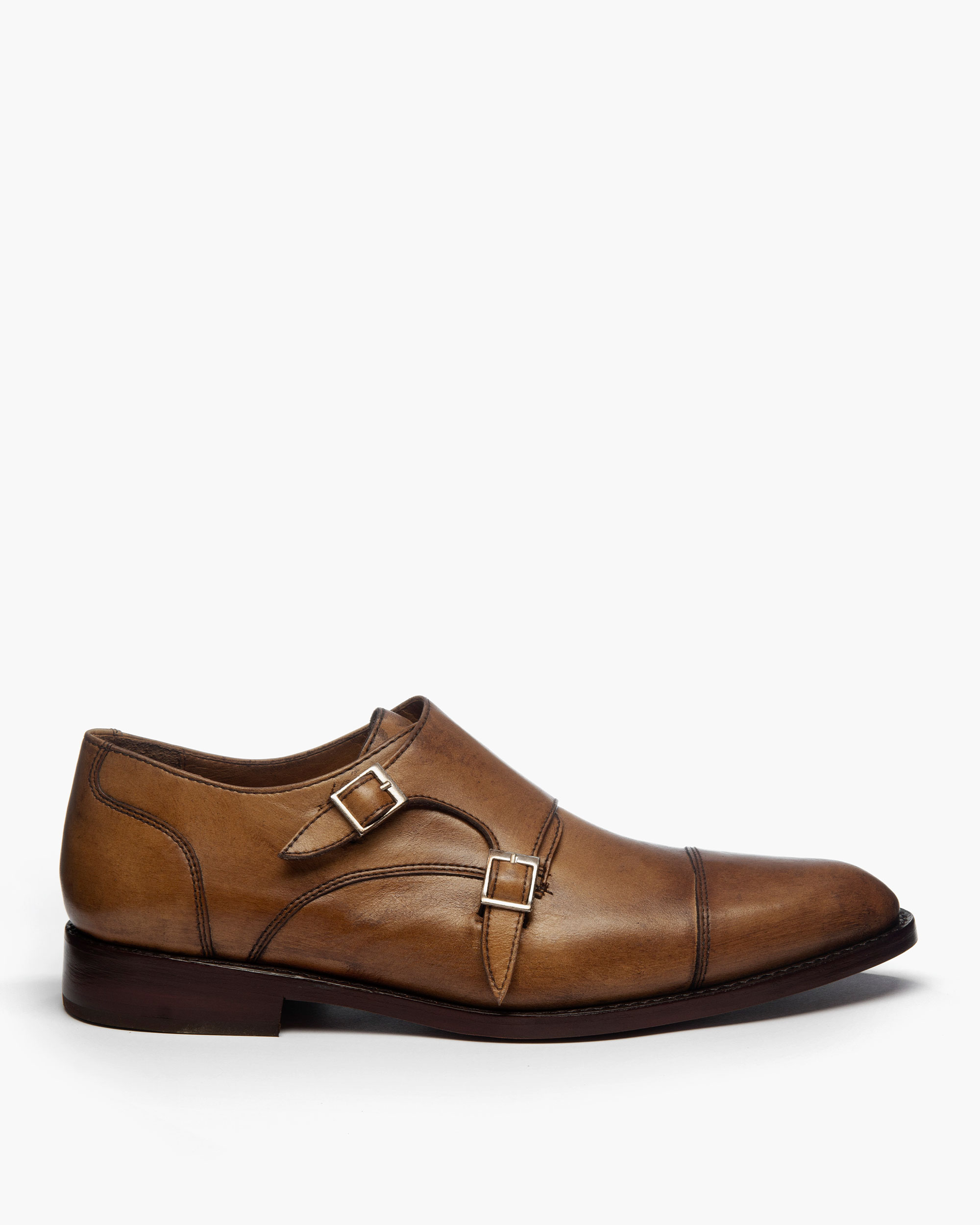 DORIAN | zapatos camperas equipaje Berlin Double Buckle Camel Shoes - Image 2